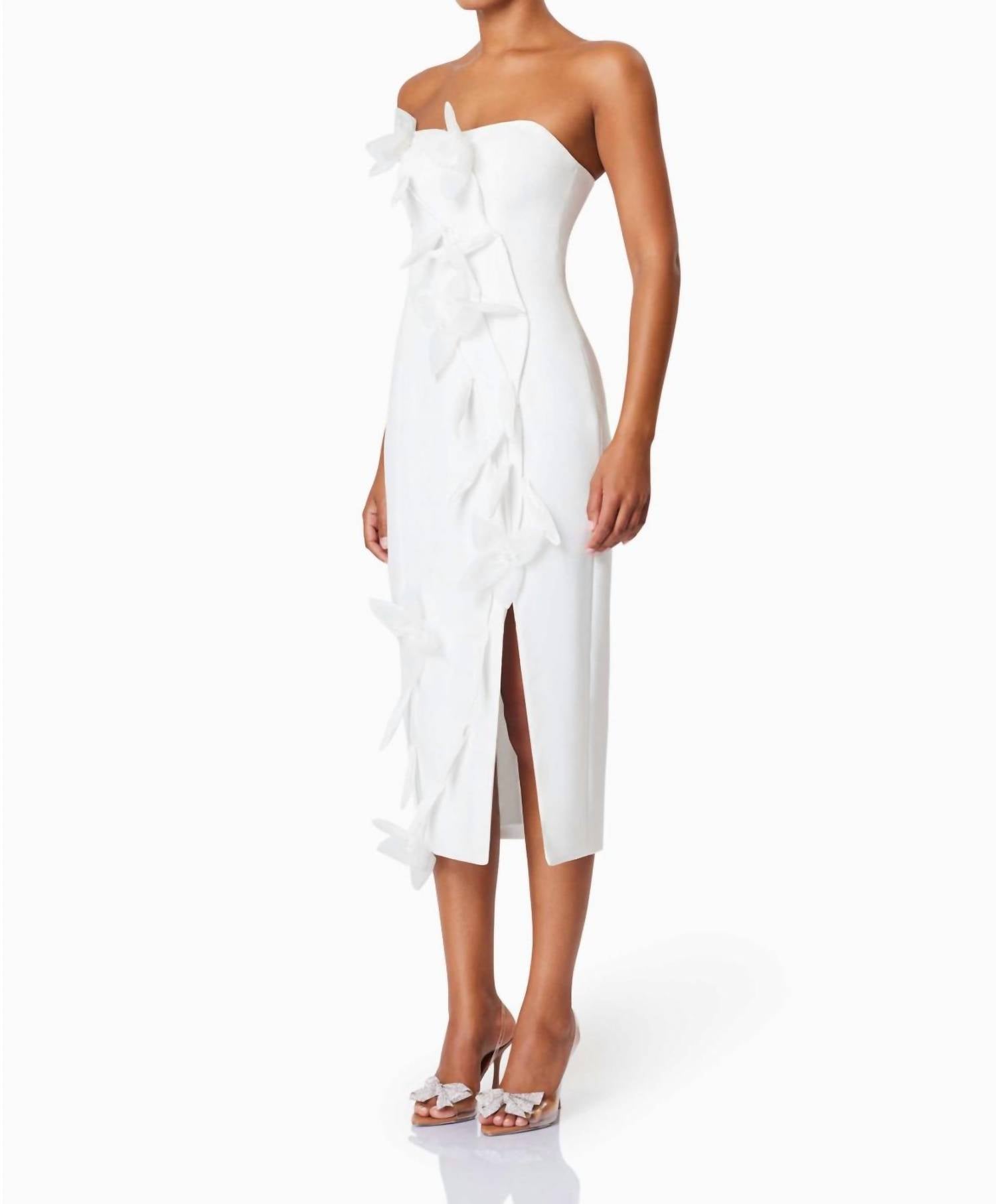 Elliatt - Bethany Strapless Floral Midi Dress - clothing - dresses - midi