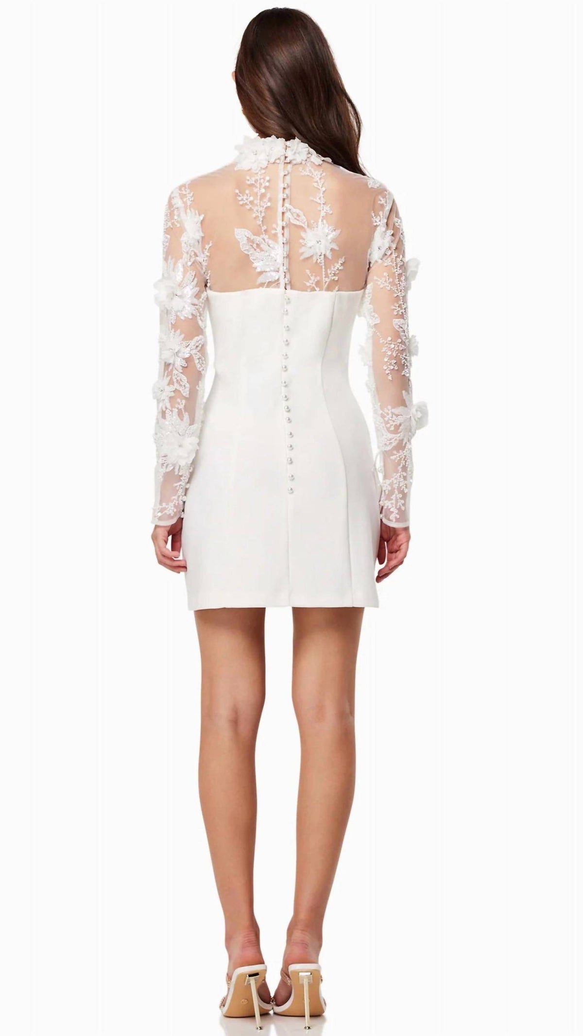 Elliatt - Damaris 3d Bead Mesh Mini Dress