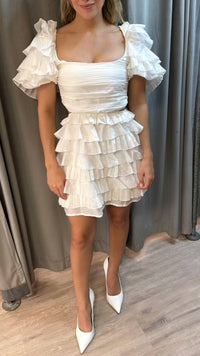 Elliatt - Maya Ruffle Cutout Mini Dress