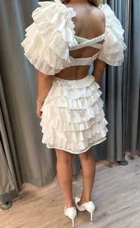 Elliatt - Maya Ruffle Cutout Mini Dress