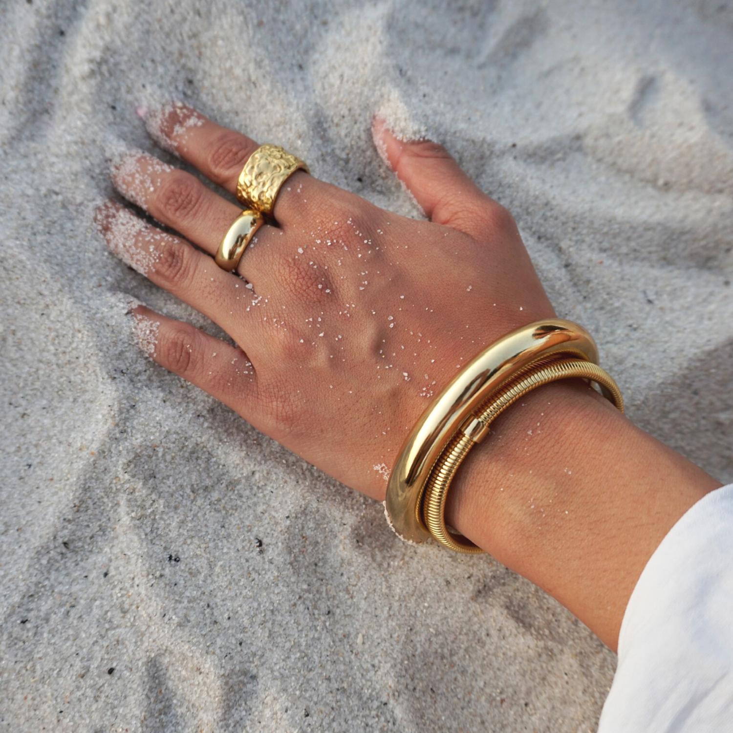 Ellie Vail - Women's Logan Textured Ring - gold - jewelry - rings