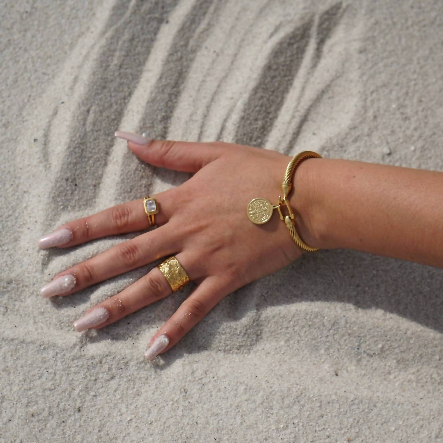 Ellie Vail - Women's Logan Textured Ring - gold - jewelry - rings