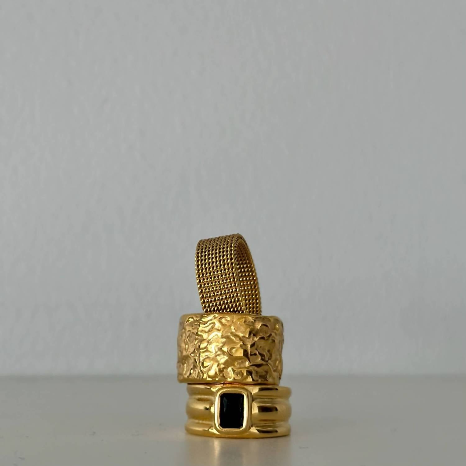Ellie Vail - Women's Logan Textured Ring - gold - jewelry - rings