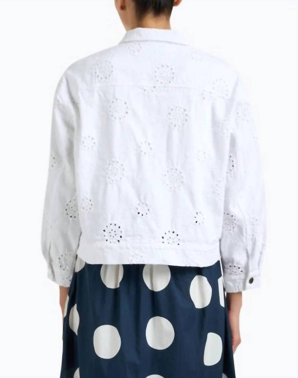 Elliott Lauren - Button Front Jacket With Eyelet