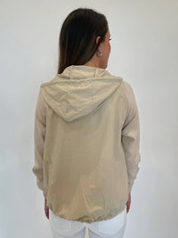 Elliott Lauren - Living Proof Zip Front Jacket - beige - casual - jacket - clothing