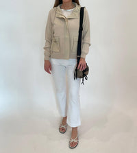 Elliott Lauren - Living Proof Zip Front Jacket - beige - casual - jacket - clothing