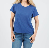 Elliott Lauren - Short Sleeve Tee With Rib Trim