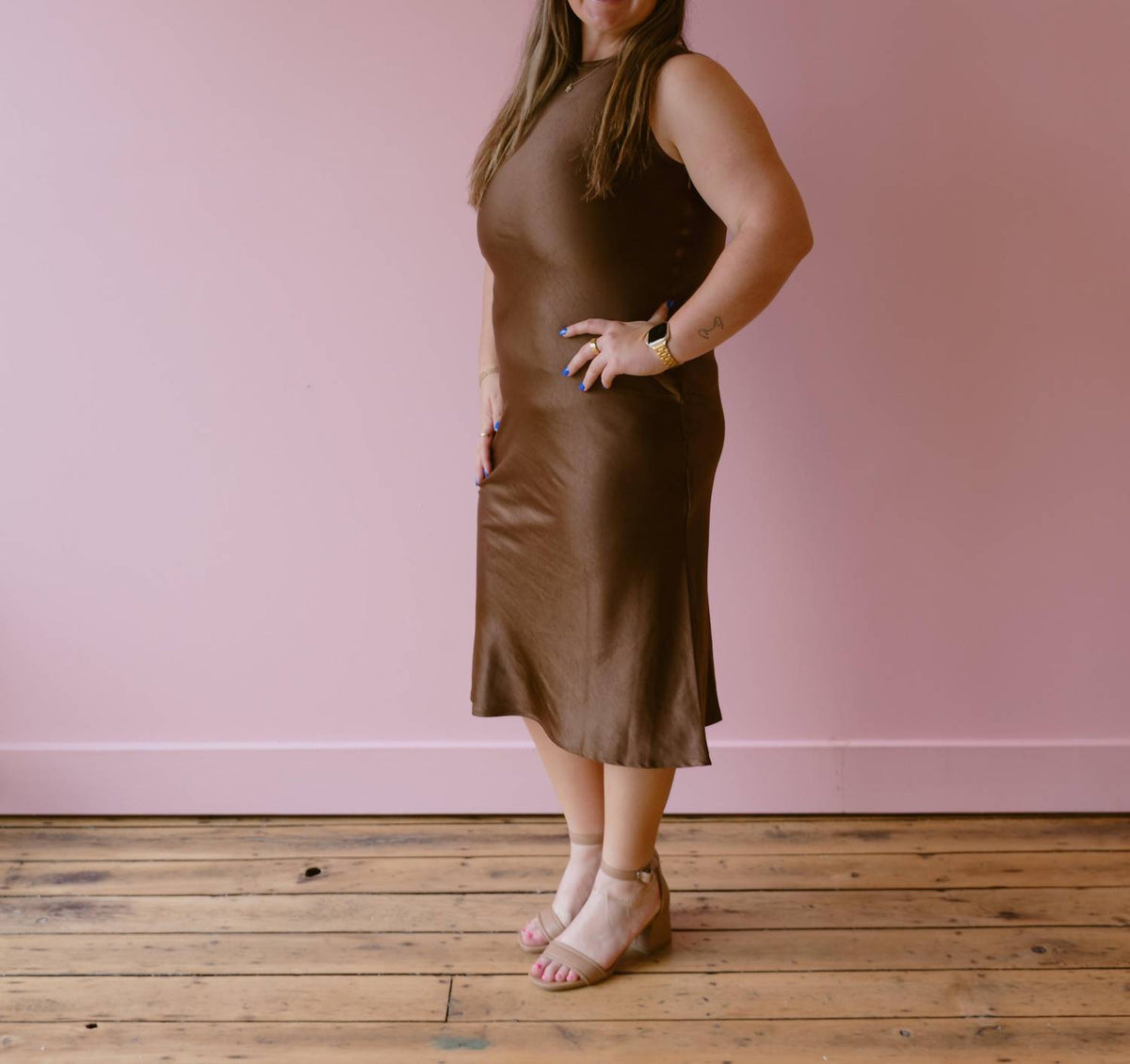 Ellison - Coco Satin Midi Dress