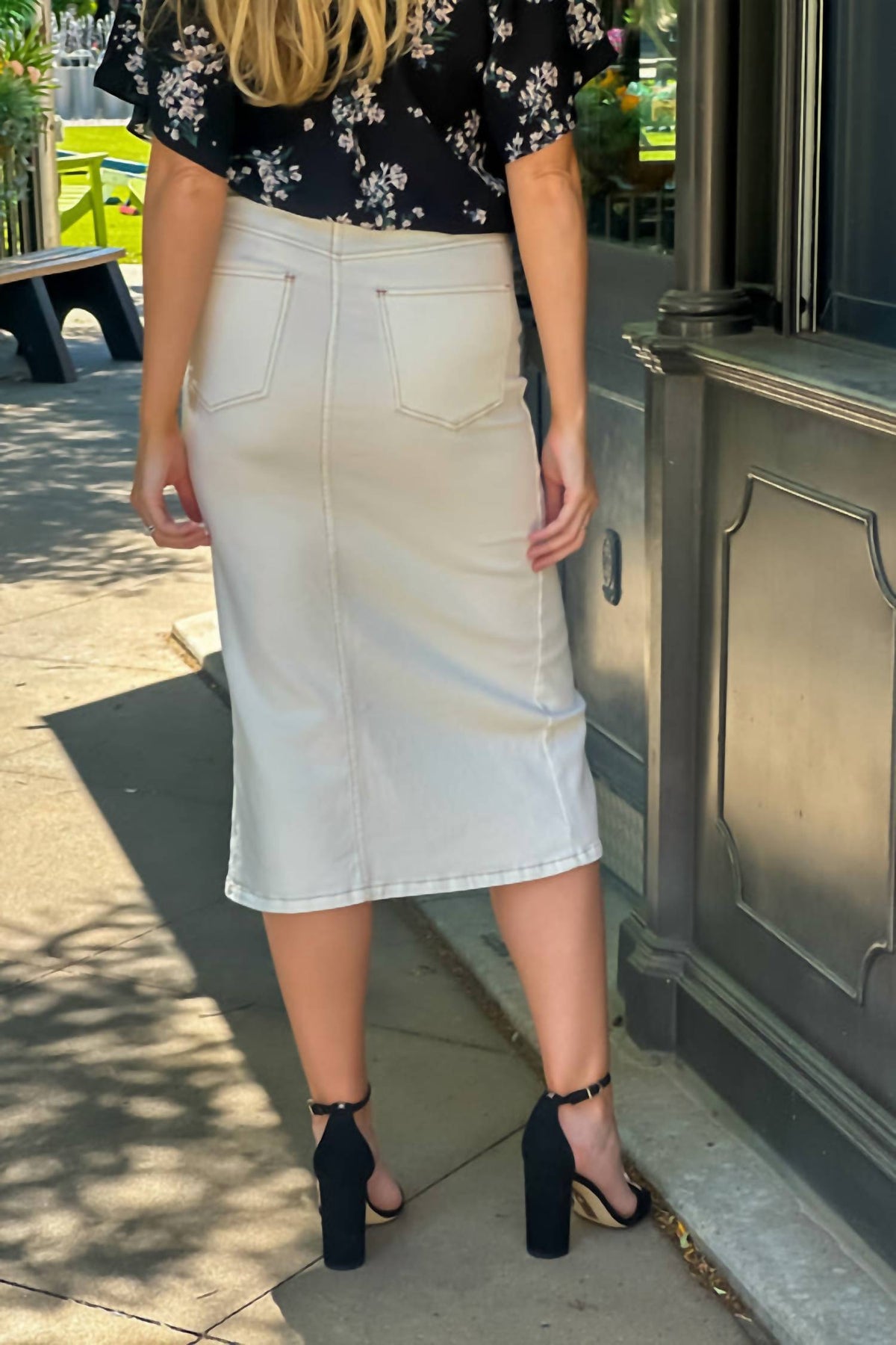 Ellison - Ell Slit Denim Skirt
