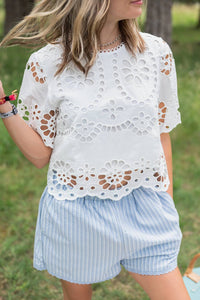 Ellison - Penelope Embroidered Top
