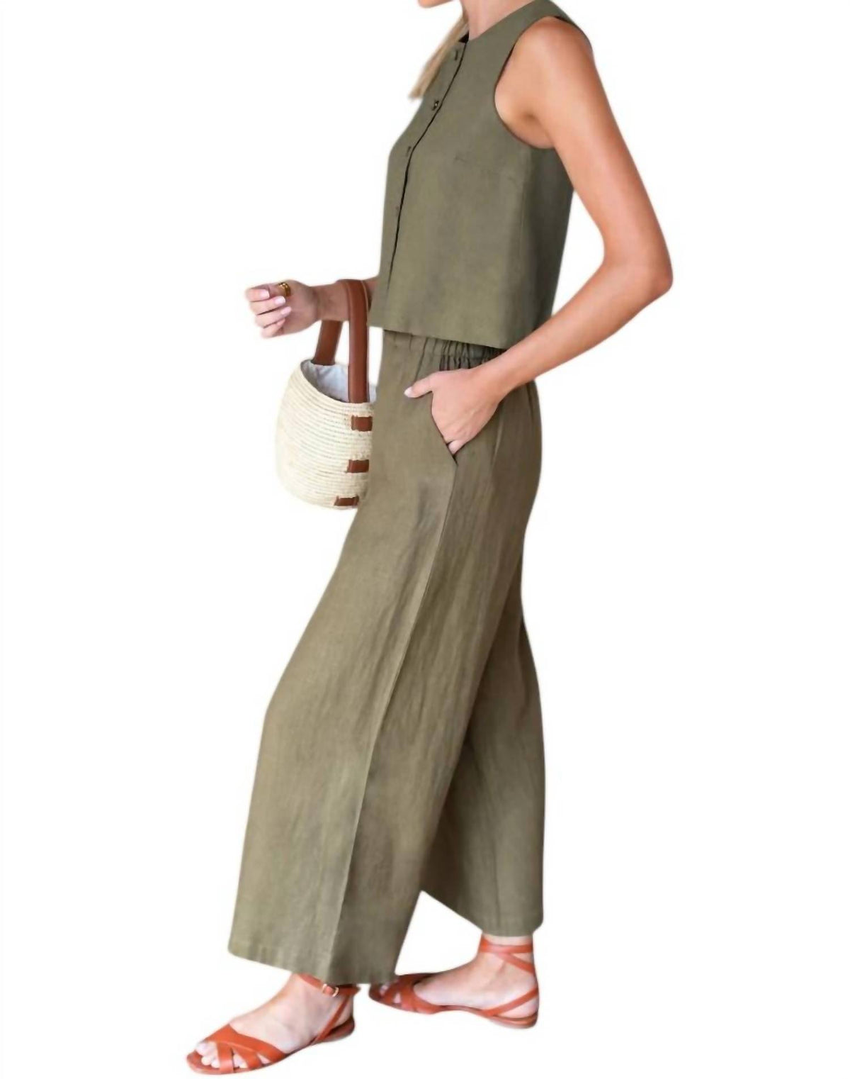 Emerson Fry - Button Front Wide Hem Top