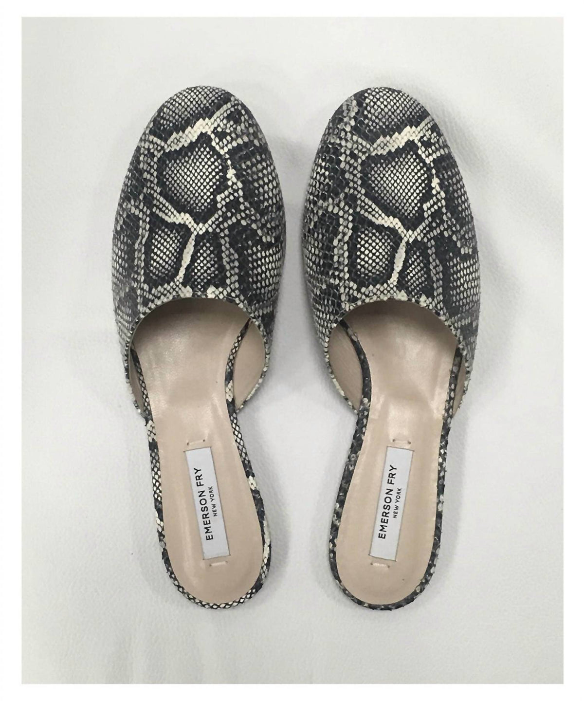 Emerson Fry - Embossed Leather Flat Mule