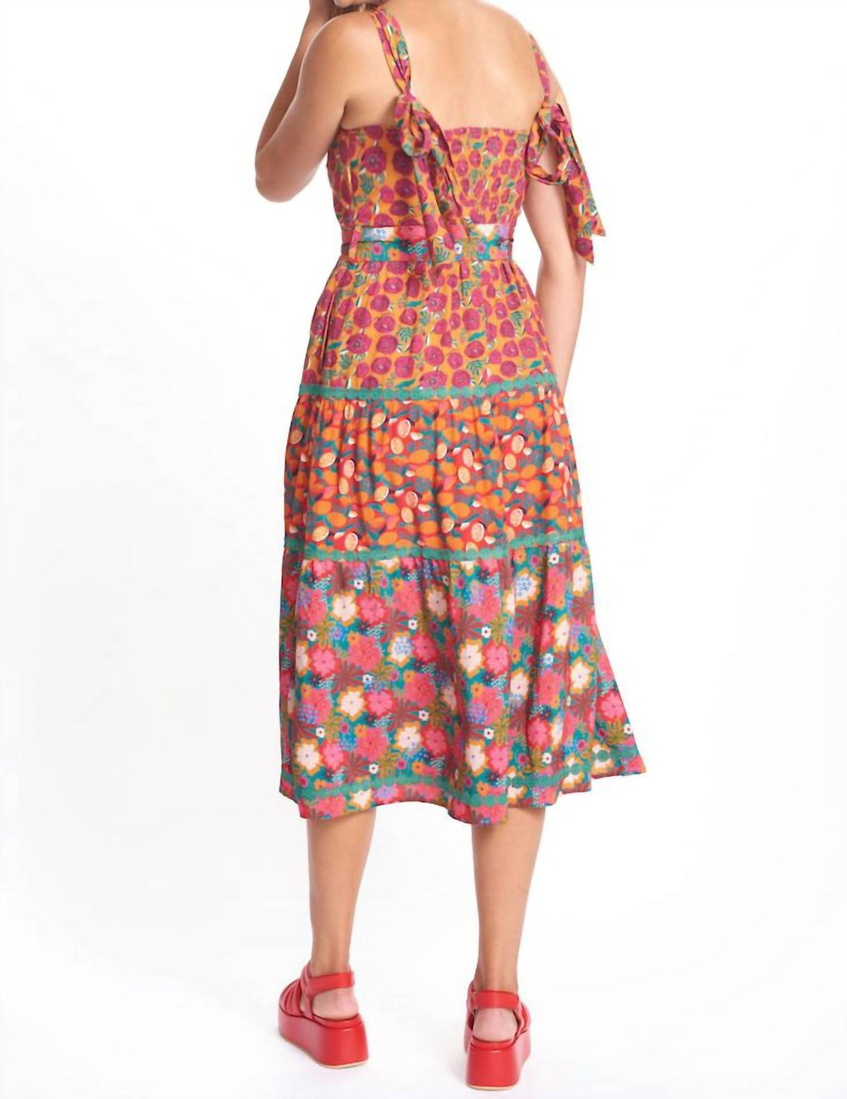 Emily Lovelock - Kathleen Multi Print Midi Sundress