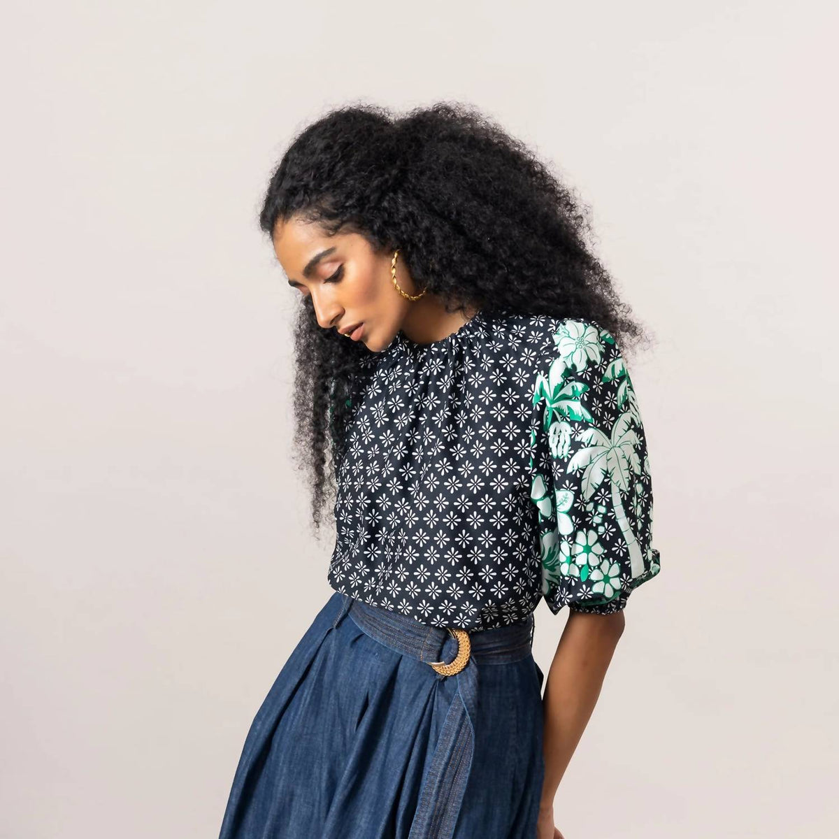 Emily Lovelock - Lilly Satin Blouse Top