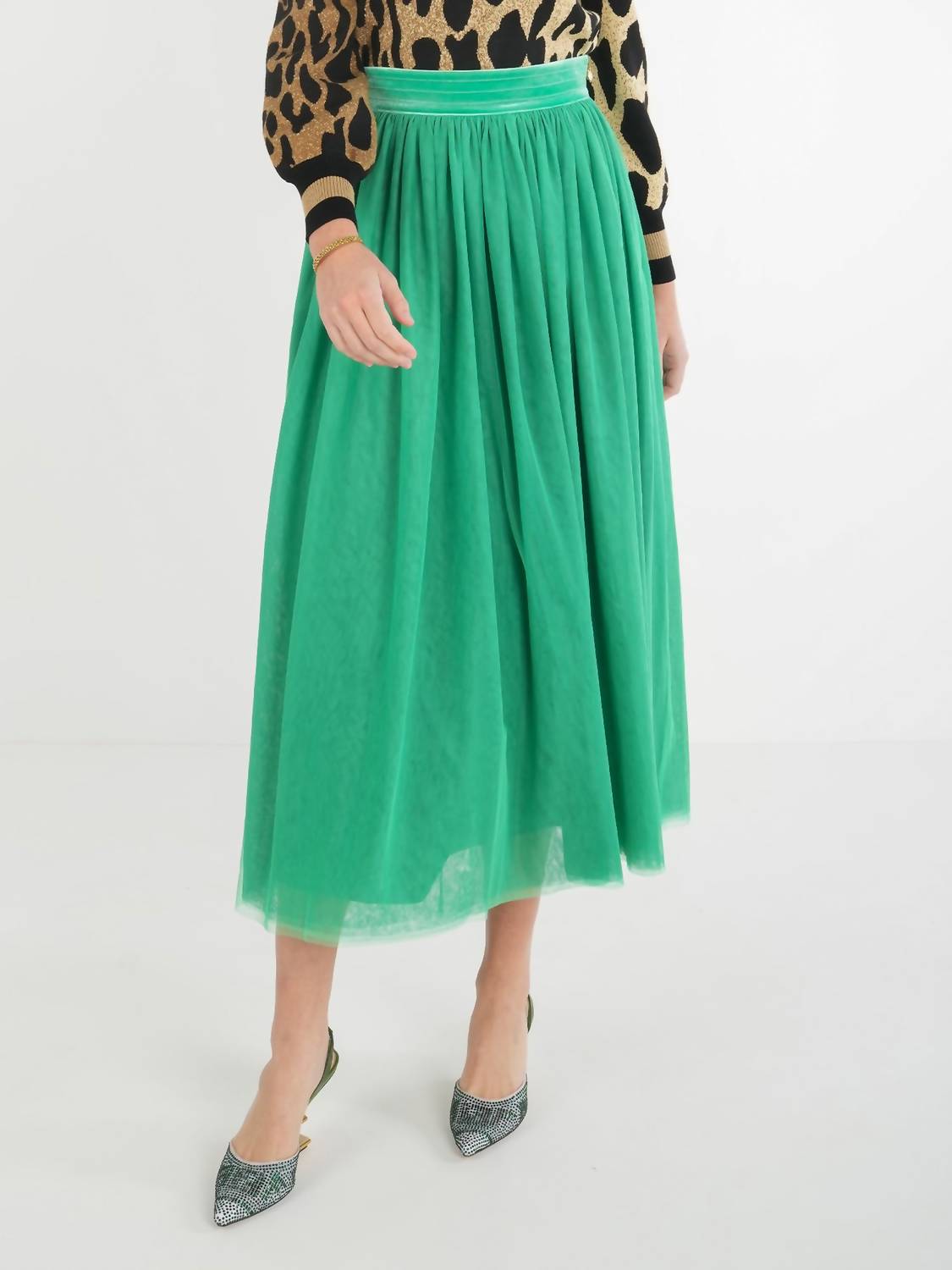 Emily Mccarthy - Misty Maxi Skirt - clothing - green - long - skirts