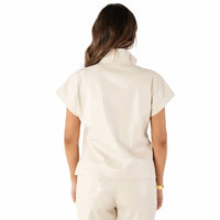Emily Mccarthy - Poppy Pullover Vegan Leather Top