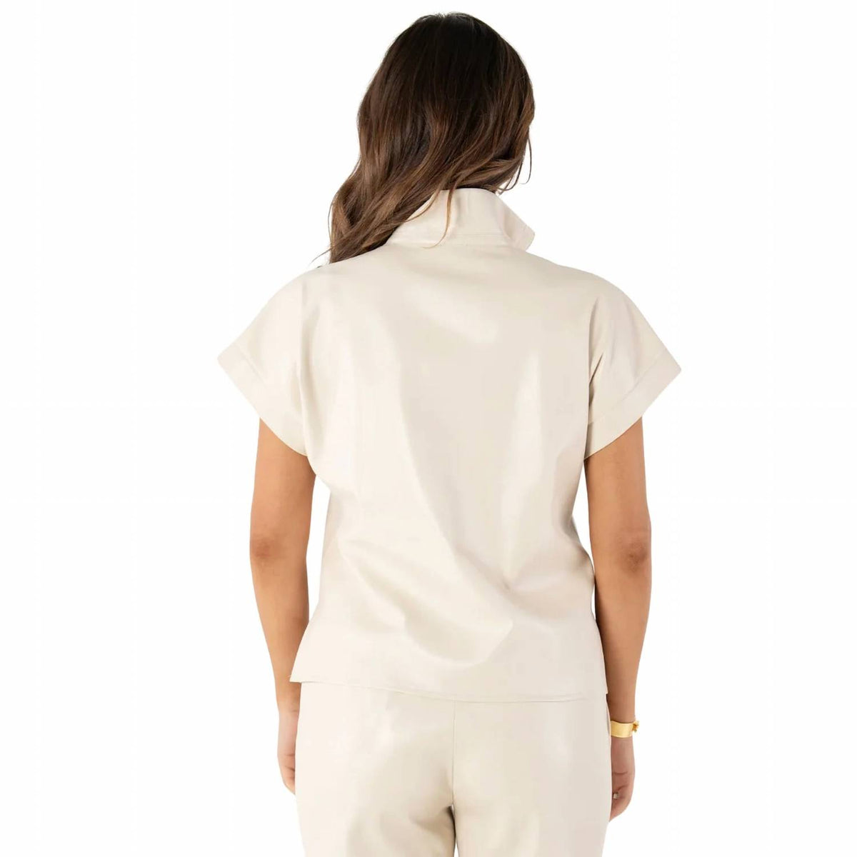 Emily Mccarthy - Poppy Pullover Vegan Leather Top