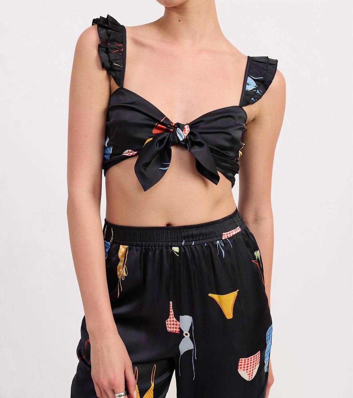 Emory Park - Beach Mode Tie-front Bralette Top