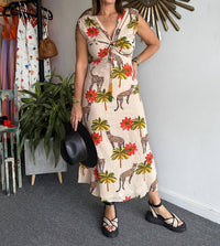 En Creme - Front Tie Maxi Dress
