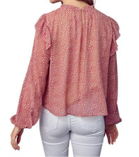 En Merci - High Ruffle Neckline Blouse