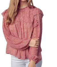 En Merci - High Ruffle Neckline Blouse