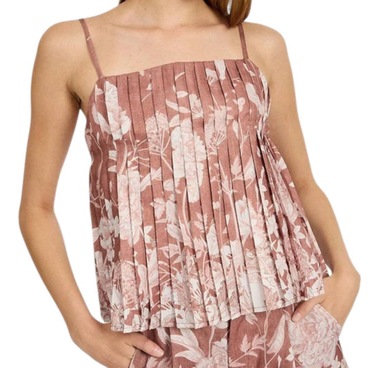 En Saison - Monet Top - brown - clothing - floral