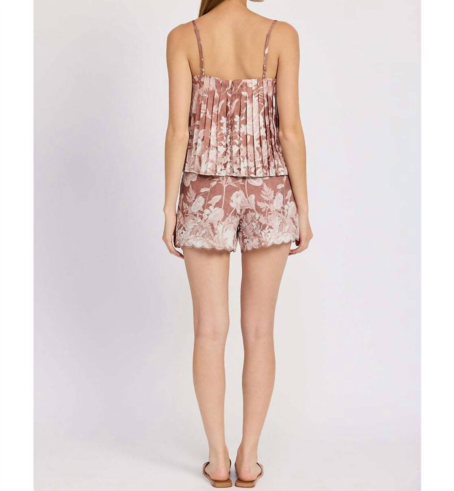 En Saison - Monet Top - brown - clothing - floral