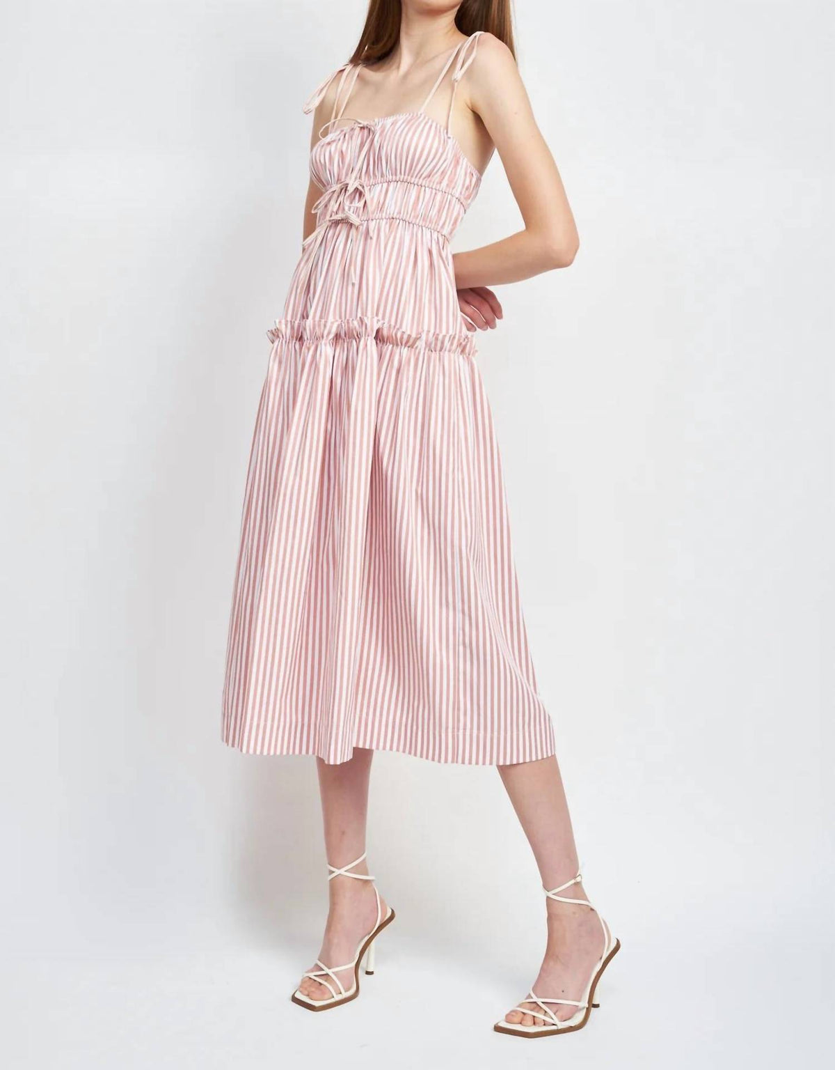 En Saison - Reagan Striped Midi Dress