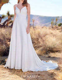 Enchanting By Mon Cheri - Spaghetti Strap Wedding Gown