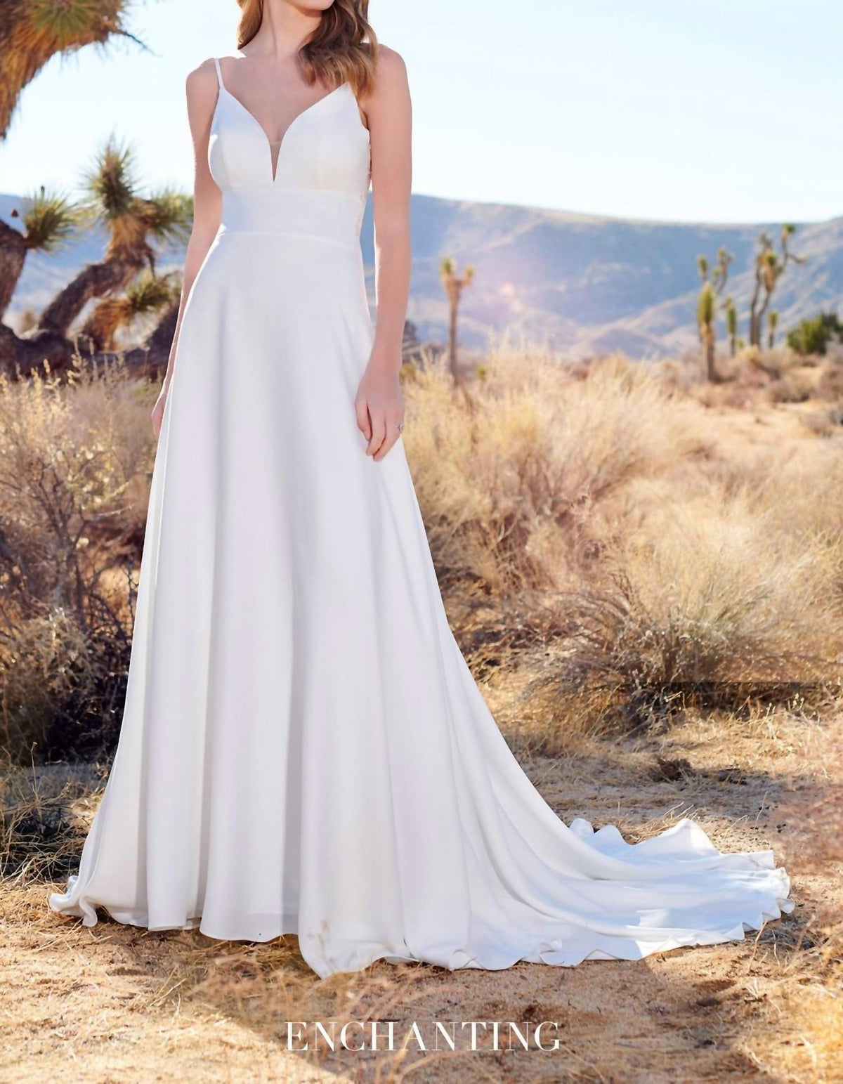 Enchanting By Mon Cheri - Spaghetti Strap Wedding Gown