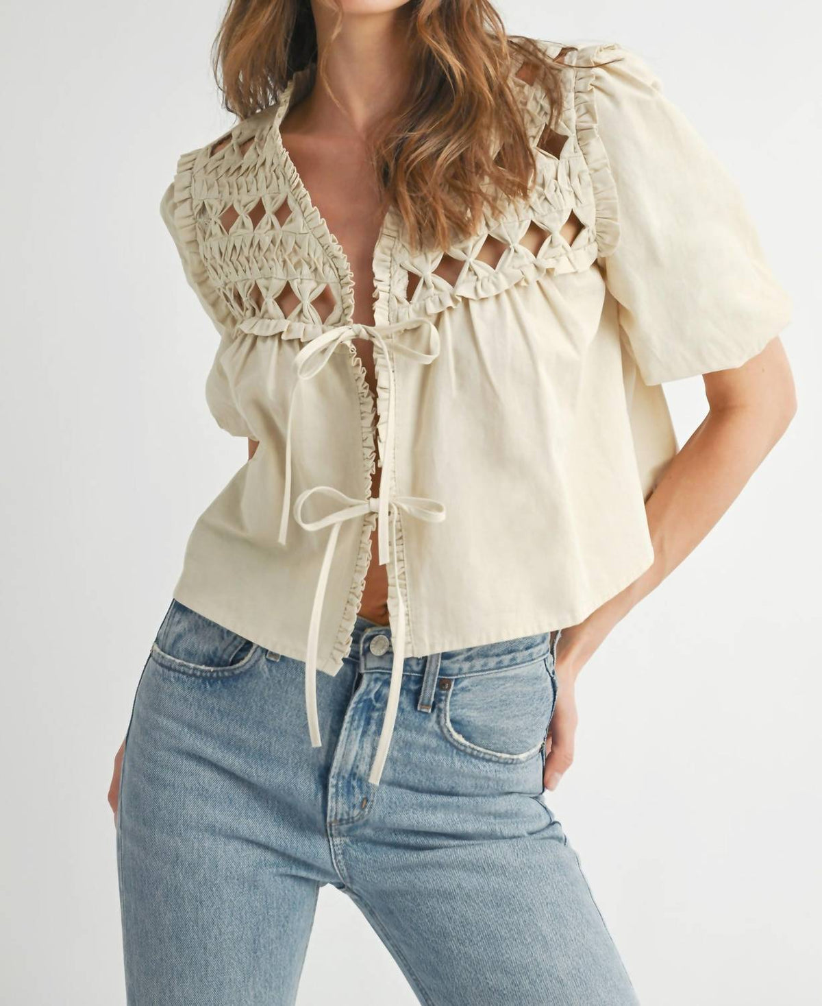 Endless Blu. - Nova Tie-front Top