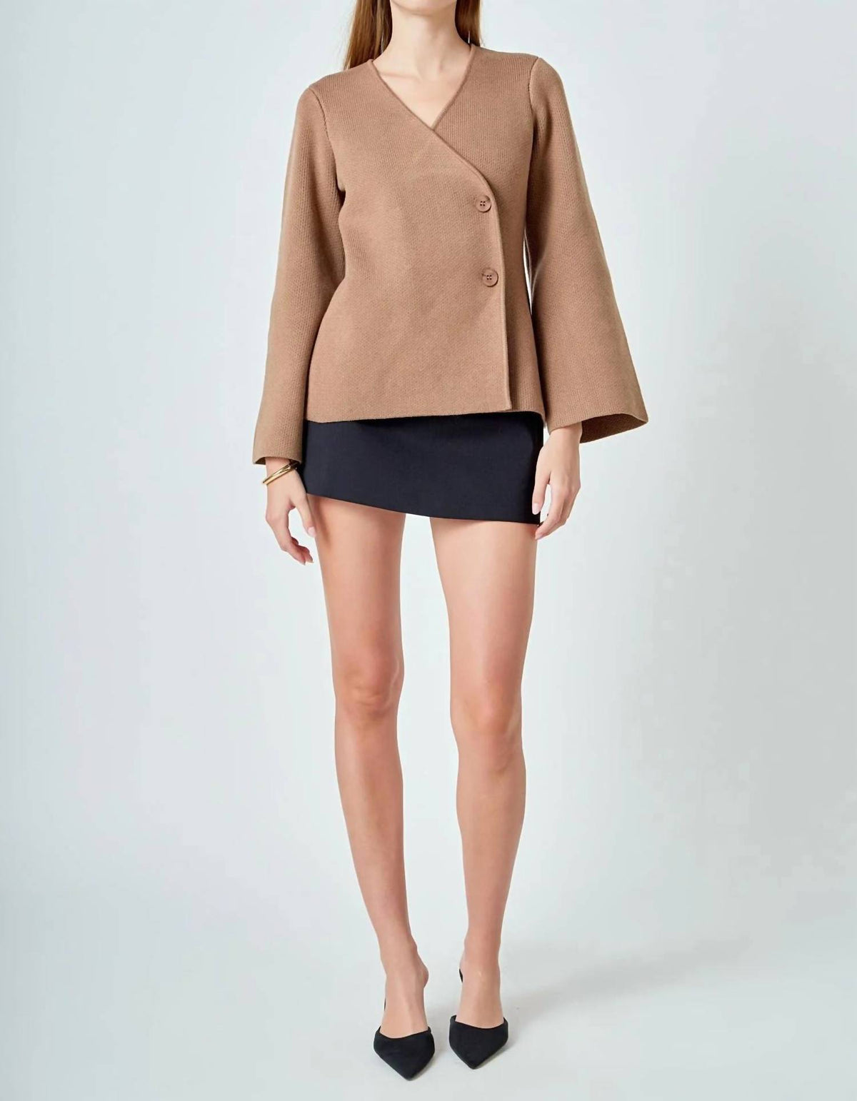 Endless Rose - 2 Button Cinched Cardigan