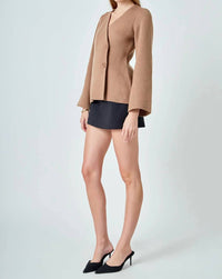 Endless Rose - 2 Button Cinched Cardigan