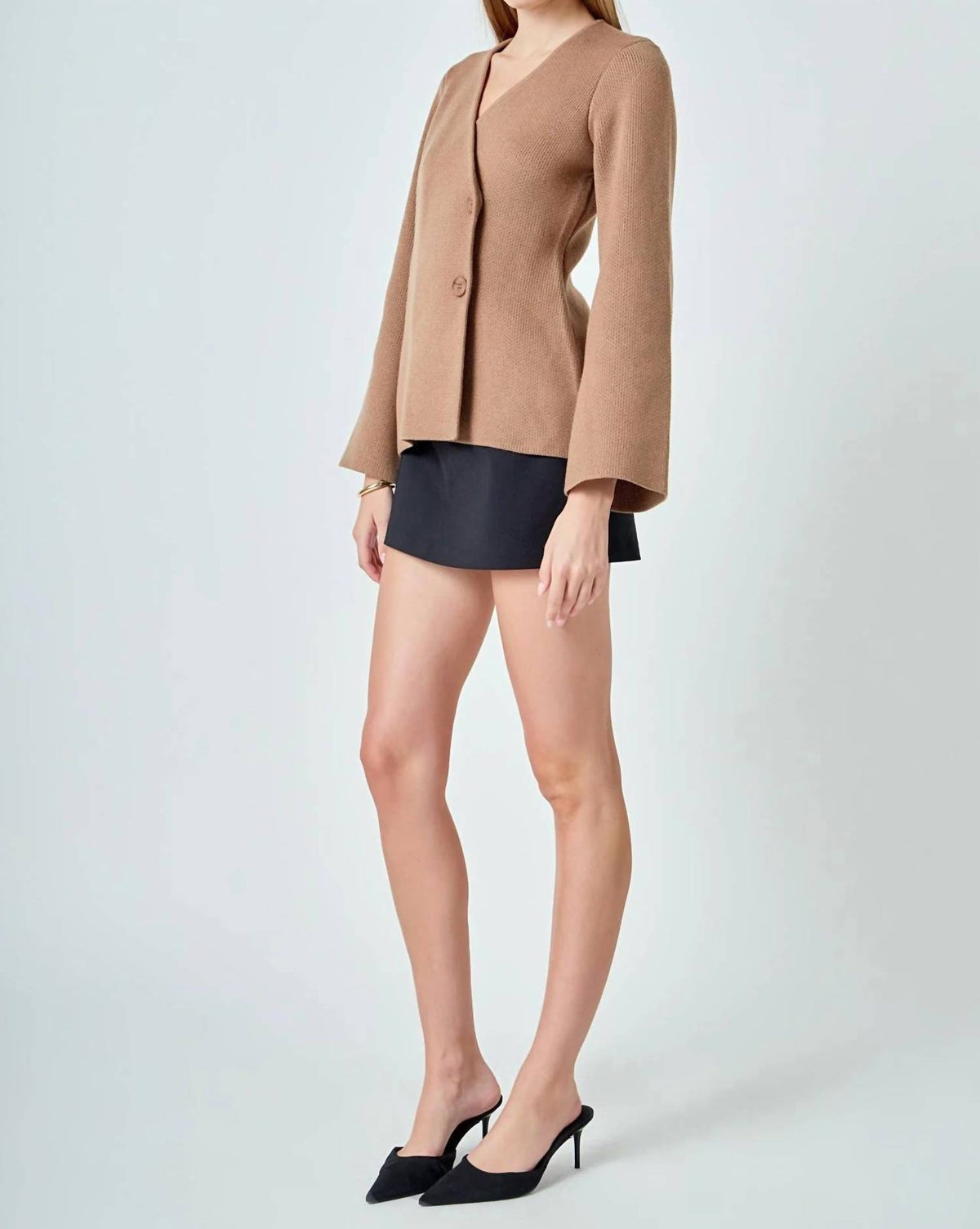 Endless Rose - 2 Button Cinched Cardigan