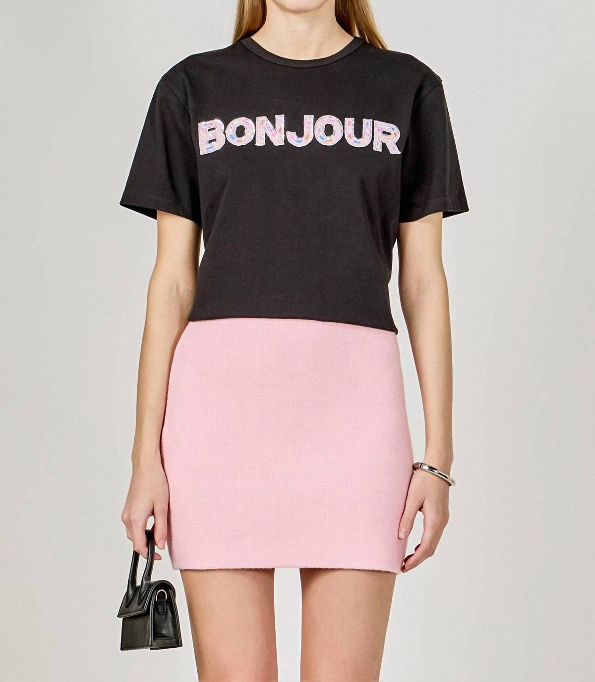 Endless Rose - Bonjour Sequins Embroidered Patch Top