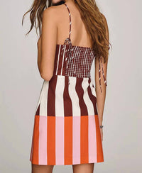 Endless Rose - Mixed-print Mini Dress