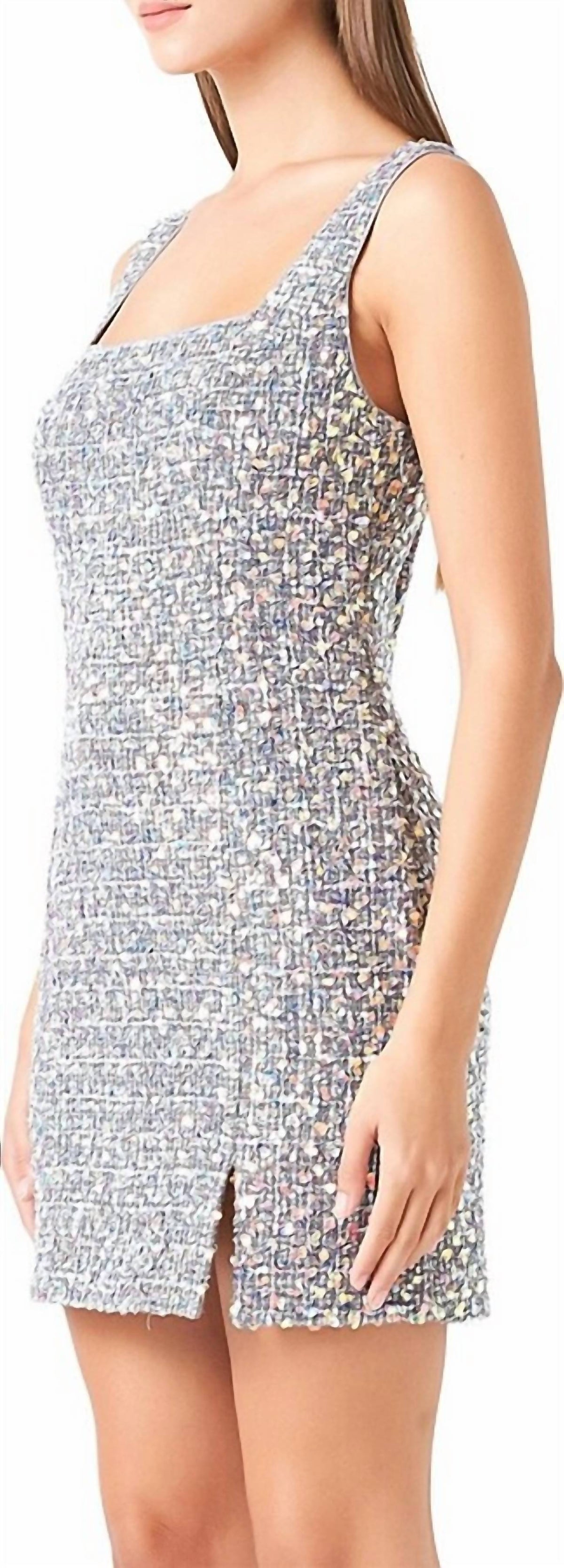 Endless Rose - Sequin Tweed Mini Dress