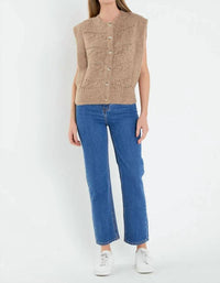 English Factory - Button Front Knit Vest