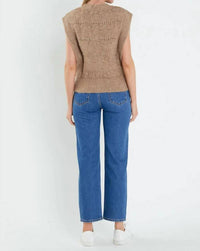 English Factory - Button Front Knit Vest