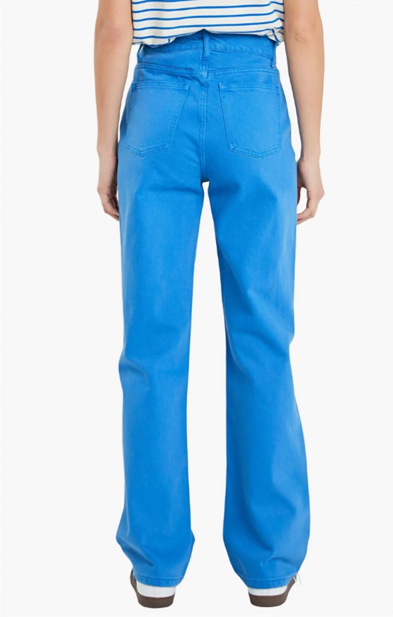 English Factory - Full Length Wide Leg Jeans - blue - clothing - cotton