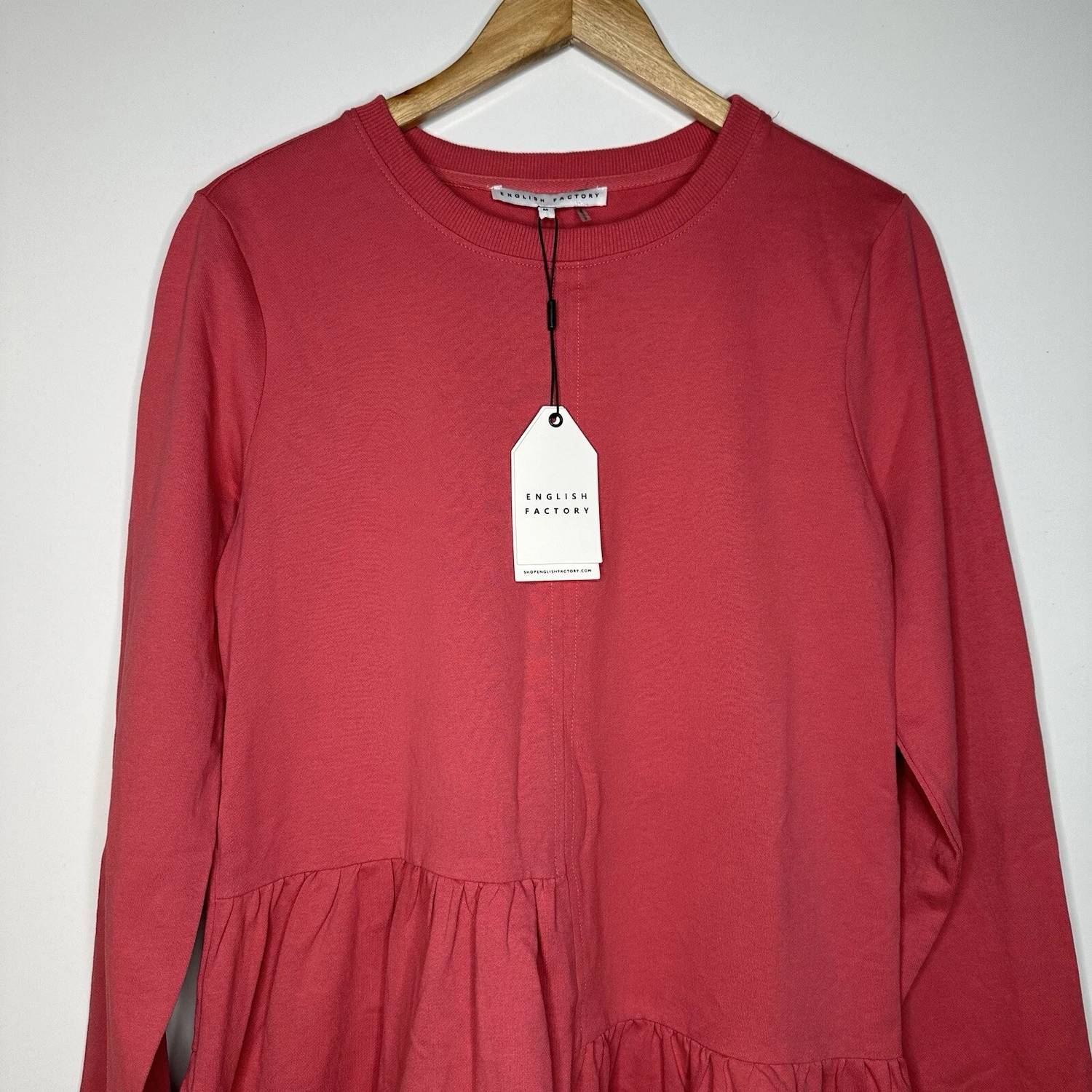 English Factory - Knit Unbalanced Seam Dress - clothing - cotton - dresses
