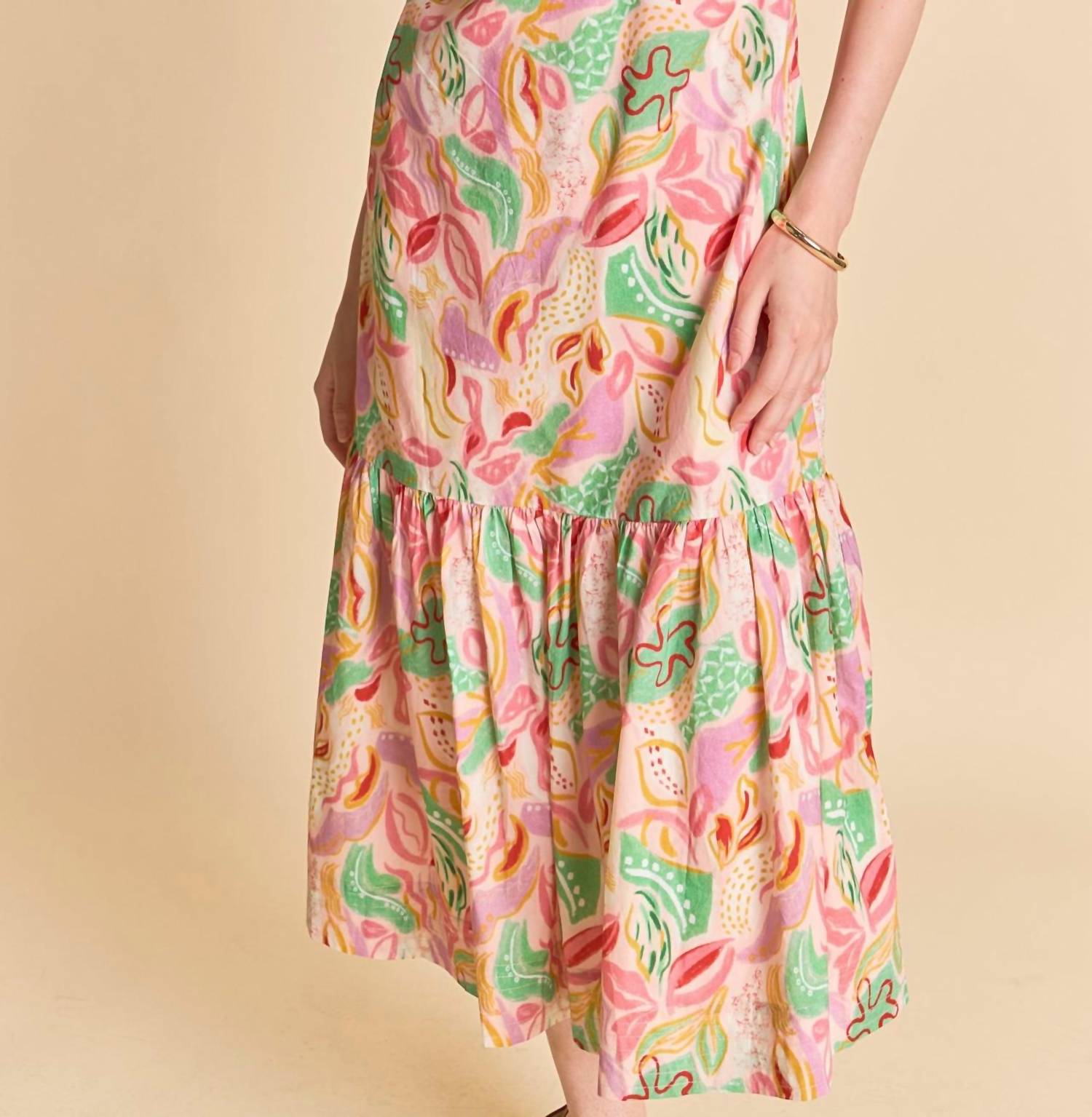 English Factory - One - shoulder Flounce Midi Dress - clothing - cotton - dresses