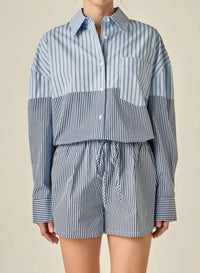 English Factory - Striped Drawstring Short