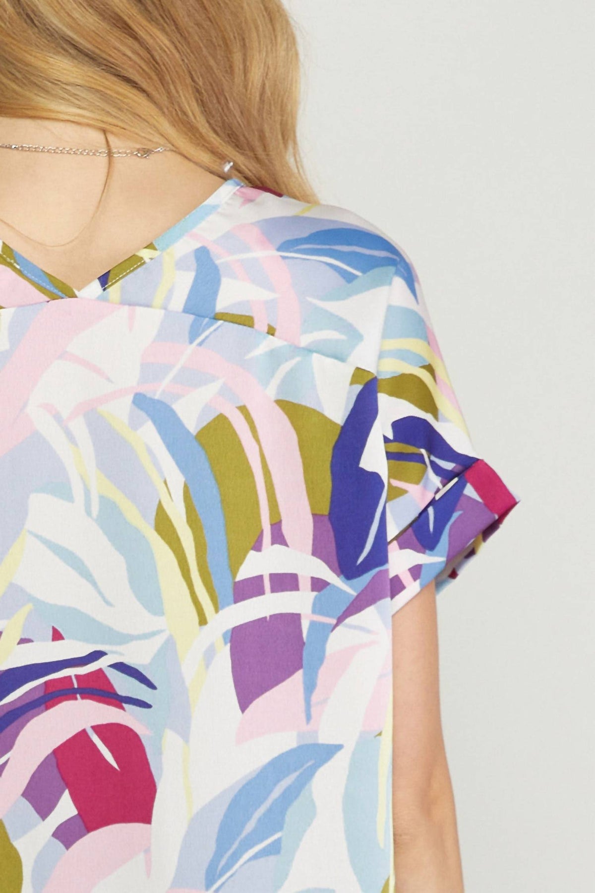 Entro - Abstract Double V-Neck Top