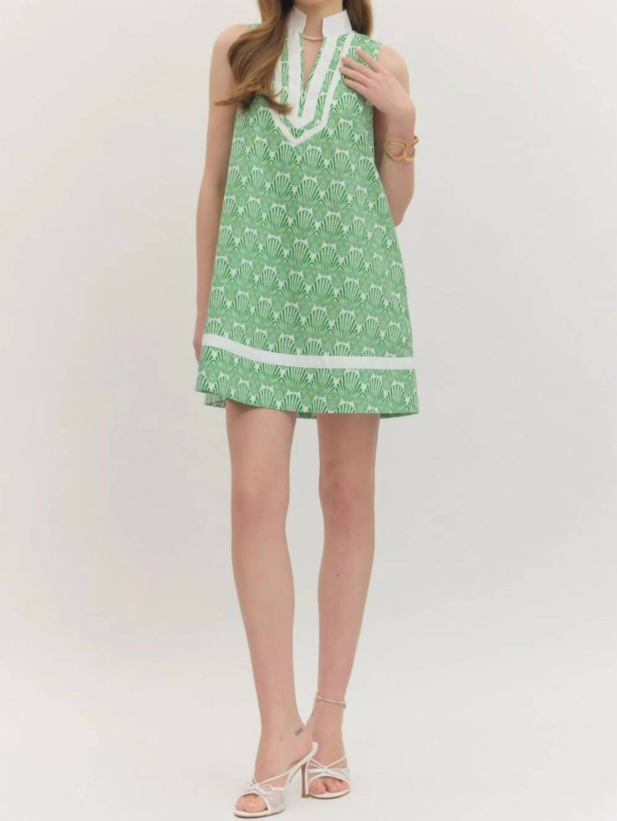 Entro - Abstracted Contrast Binding Mini Dress