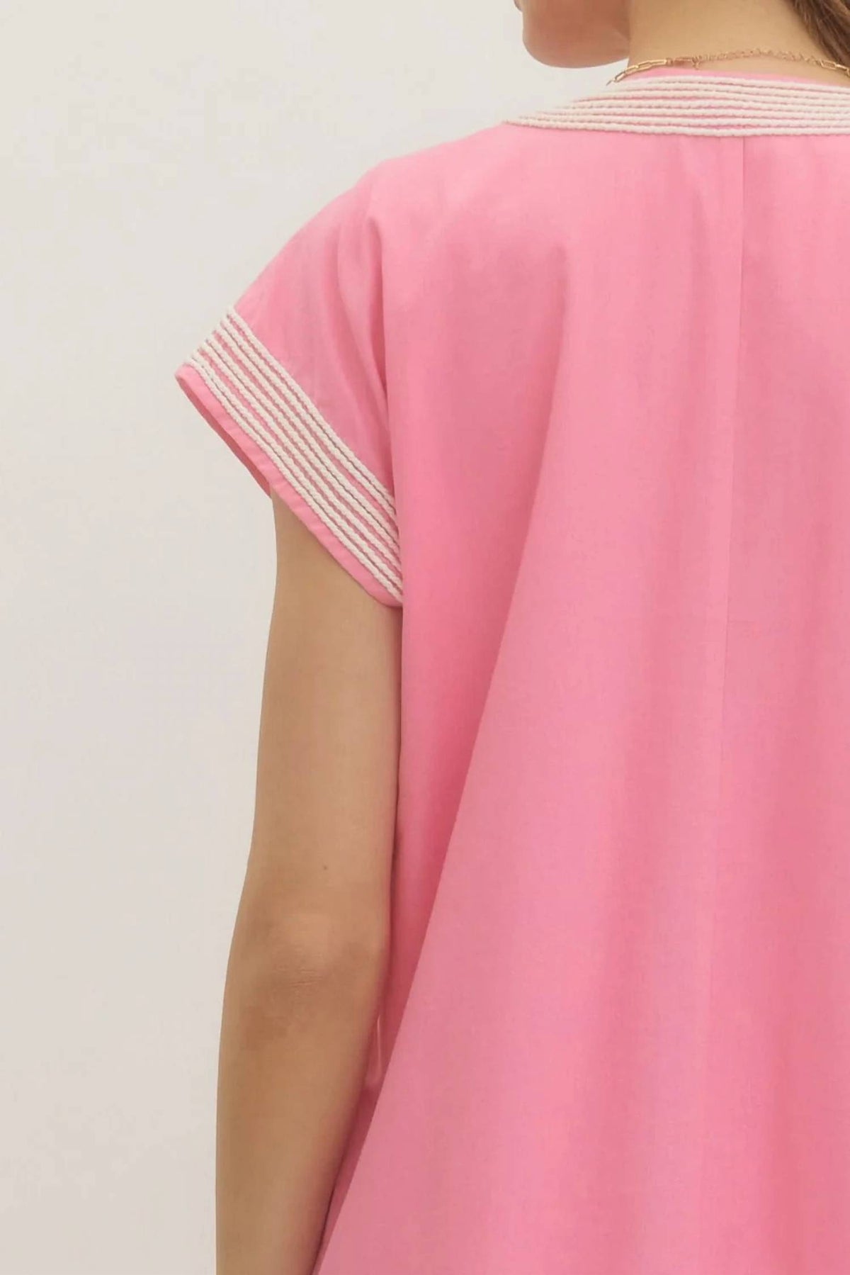Entro - Applique Trim Midi Dress