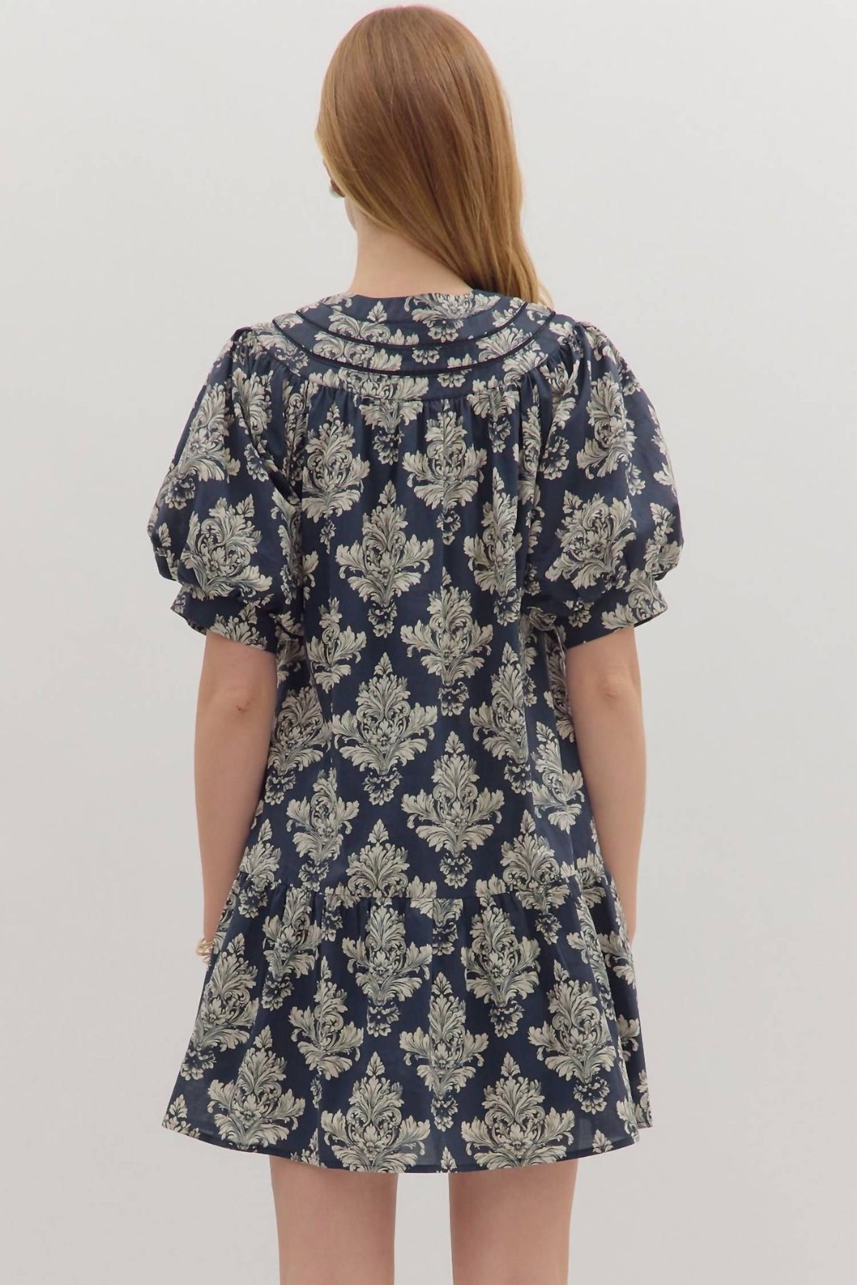 Entro - Baroque Print Mini Dress