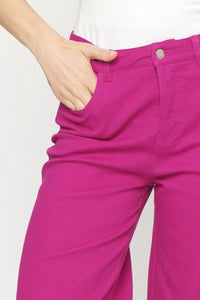 Entro - Berry Bright Denim Pants - clothing - cotton - blend - pants