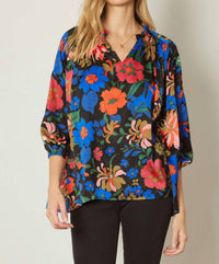 Entro - Bold Floral Print Top