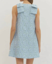 Entro - Bow Floral Sleeveless Mini Dress